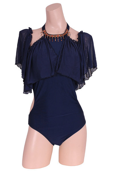 品のいい甘さのワンピース ネイビー