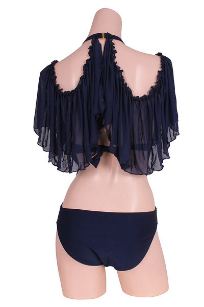 品のいい甘さのワンピース ネイビー