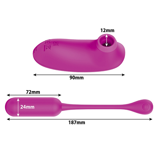 <吸うやつ>プリティラブ (サッキング&ブローイングツーウェイリモートバイブレーター)