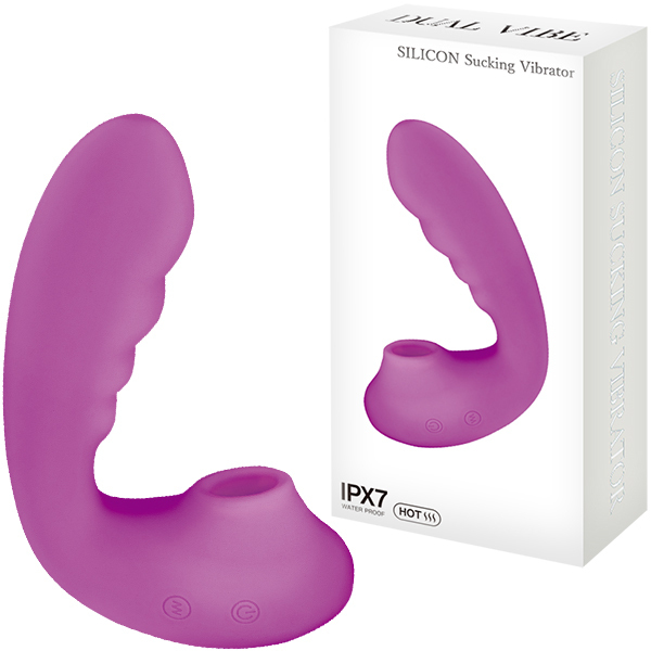<吸うやつ>噂の吸引バイブ SILICON Sucking Vibrator (パープル)