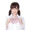 きゅん可愛スクールリボン　ピンクストライプ