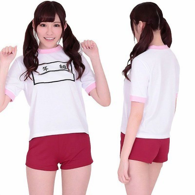 ゼッケン付き体操服ピンク