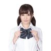 きゅん可愛スクールリボン　紋章ブルーストライプ