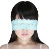 ストレッチ総レースアイマスク　ターコイズ